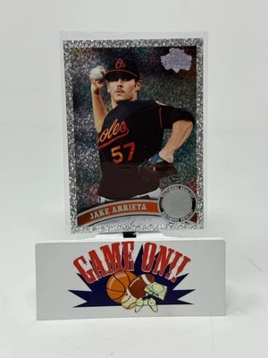 2011 Topps Diamond Anniversary Jake Arrieta Silver Sparkle Gold Card #393 - Image 1 of 2