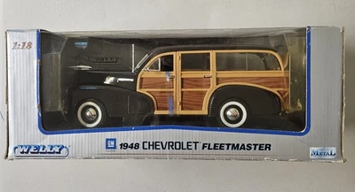Chevrolet Fleetmaster Woody (Welly) 1948 escala 1:18 fundido (novo na caixa) - Imagem 1 de 4
