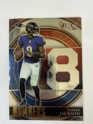 2021 Select Lamar Jackson Numbers Insert #SN-5 Baltimore Ravens - Image 1 of 2