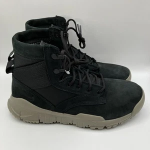 Nike Men’s Size 7.5 SFB 6” NSW Black Light Taupe Leather Boots 862507-002 - Picture 1 of 7