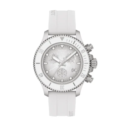 Tissot Seastar 1000 38mm White Dial Rubber Unisex 38mm Watch T1202171701100 - Image 1 of 4