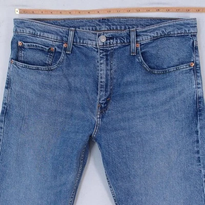 Mens Levi's 502 REGULAR TAPERED 29507 Stretch Tapered Blue Jeans W37 W36 L30 - Image 1 of 4