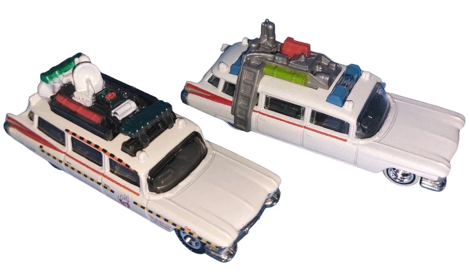 Hot Wheels Ghostbuster 1959 Cadillac Meteor Ambulance (2009) ECTO 1A (2014) Lot - Image 1 of 4