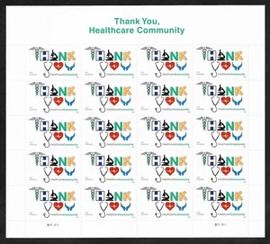 #5947 Thank You, Healthcare Community (forever) 2024 Issue-MNH Sheet of 20 - Picture 1 of 2