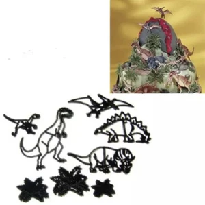 8 Pcs Dinosaur Cutter Set Sugarcraft Icing Fondant Cake Decorating UK - Picture 1 of 2