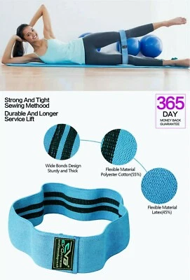 EVO FITNESS EVO Widerstandsbänder elastische Beine Schlaufe Stoff Übung & Expander HÜFTKREIS
