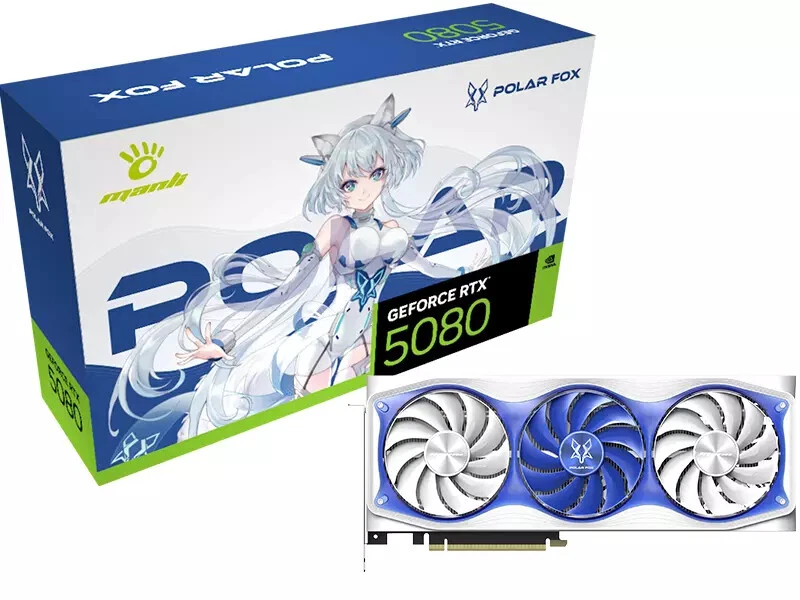 Manli GeForce RTX 5080 Palor Fox OC 16GB GDDR7 Graphics card - Image 1 of 4
