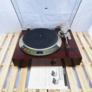 DENON DP-57M Quartz Lock Direct Drive Turntable 33 1/3 45 RPM Wood-grain Vintage - Picture 1 of 13