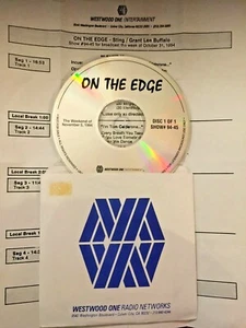 RADIO SHOW: 10/31/94 OFF THE RECORD  w/STING & GRANT LEE BUFFALO;  INTERVIEWS - Picture 1 of 2
