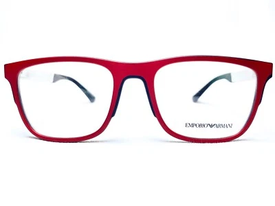 NUEVO Emporio Armani EA3133 5666 Hombres Negro/Rojo Rectángulo Anteojos Monturas 55/19 Foto 1 de 4