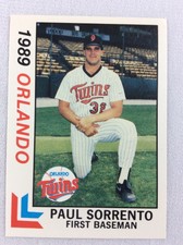 1989 Orlando Twins-Southern League-BEST Baseball Card-Paul Sorrento