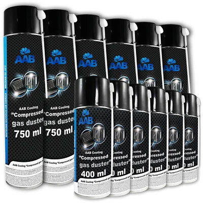 ⭐AABCOOLING Druckluftspray 400/750 |1-24 Stück| Air Reinigung Druckluftreini​ger - Bild 1 von 4