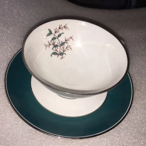 VINTAGE INTERNATIONAL CHINA TEAL, CUP AND SAUCER - Picture 1 of 6