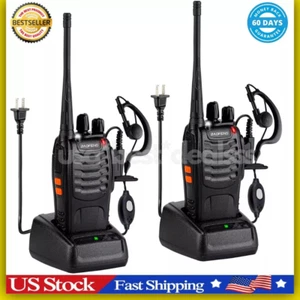 Long Range Walkie Talkie 2 Set 50 Mile Two Way Radio Charge Headset Waterproof - Picture 1 of 24