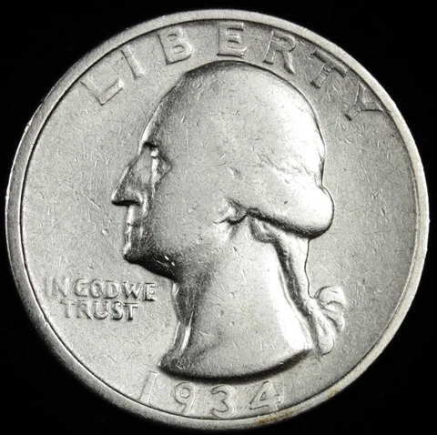 1934-d Washington Quarter.   Better Grade.   (Inventory A) Cover
