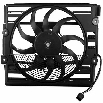 Conjunto de ventilador condensador aire acondicionado lado pasajero derecho BOXI para BMW E38 740i 1997-1998 Foto 1 de 4