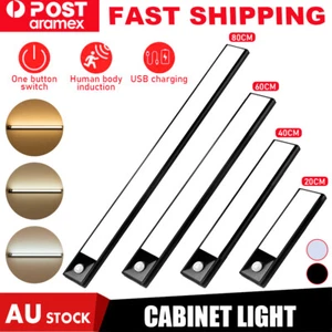 Under Cupboard Wardrobe Lights Wireless LED Motion Sensor Closet Cabinet Light - Picture 1 of 20