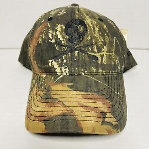 Mossy Oak Camo Cap Embroidered Bone Collector Skull Bow Hunting Hat / Adjustable