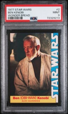 1977 Star Wars Wonder Bread #2 Ben Kenobi Graded PSA 9 Mint Star Wars Card 🔥 - Image 1 of 2