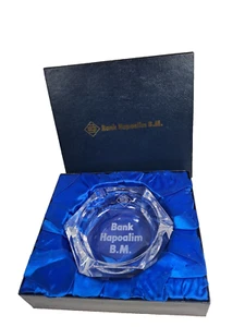 Large Crystal Cut Glass Hexagonal Ashtray 18 cm Diameter in Presentation Box - Picture 1 of 5