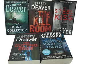 Jeffery Deaver Lincoln Rhyme 5 x paperback book bundle Free P & P - Foto 1 di 10