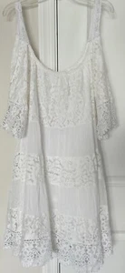 Scandal Italy Women's White Dress/coverup Lace Beach Vacation Small - Picture 1 of 10