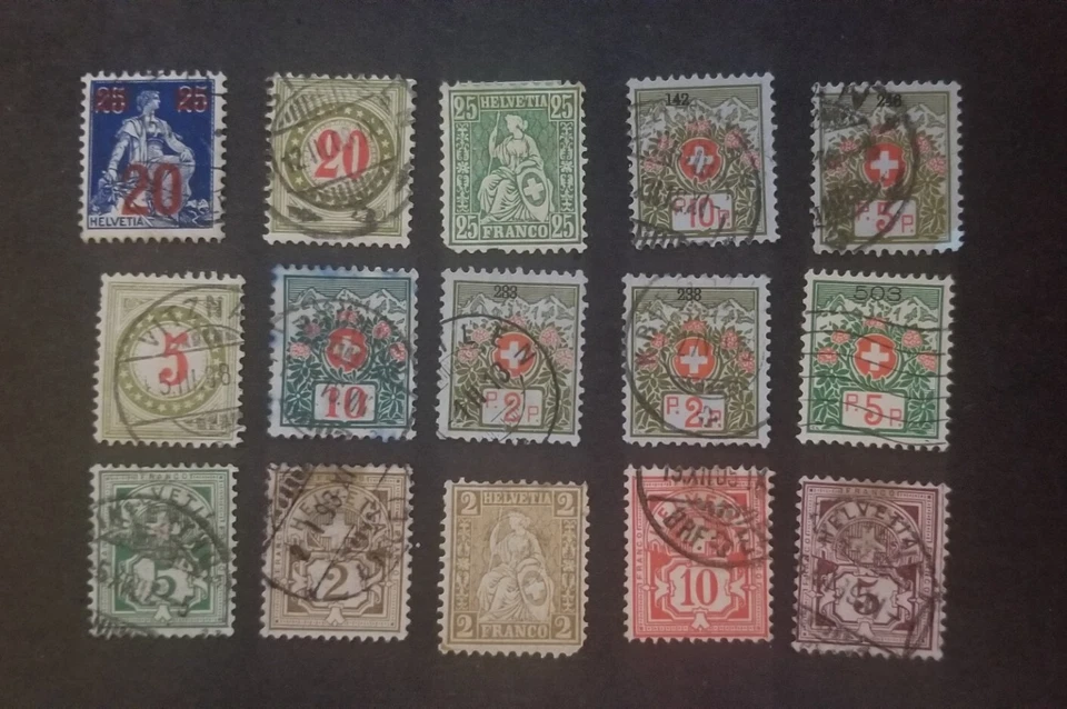 SUIZA franqueo debido a otros sellos usados lote T13973 Foto 1 de 1