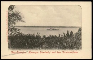Germany Kamerun Postcard Dampfer Steamer Herzogin Elisabeth Cameroun River 85144 - Bild 1 von 2