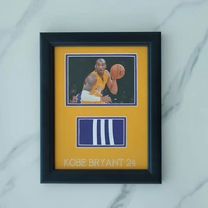 Kobe Bryant Game Worn Warm Up Patch Custom Frame COA Grey Flannel - Bild 1 von 2
