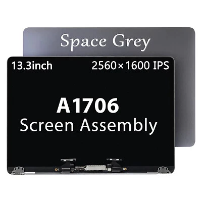 13" New for MacBook Pro a1706 a1708 MID 2017 emc3164 LCD Complete Assembly Gray - Image 1 of 4