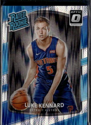 2017-18 Donruss Optic #189 Luke Kennard Rated Rookie Shock RC Detroit Pistons - Image 1 of 2