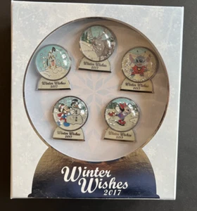 Winter Wishes 2017 Snow Globe Tiered Set Sven Stitch Pluto LE Disney Pin 125929 - Picture 1 of 10