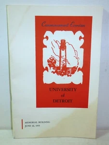 1955 University of Detroit Graduation Program, Michigan - Bild 1 von 3