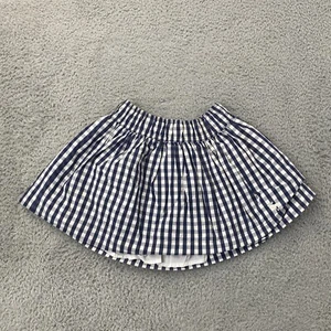 Abercrombie & Fitch Kids Skirt Womens Medium Navy Blue Check Skort - Picture 1 of 9