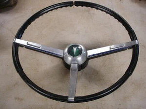 1967 1968 Pontiac GTO LeMans Tempest Firebird Black Steering Wheel Assembly GM - Picture 1 of 13