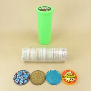 100 Pogs + 4 Slammers + Pog Tube 1990s Retro Nostalgia! Pog Game Ready To Play - Picture 1 of 1