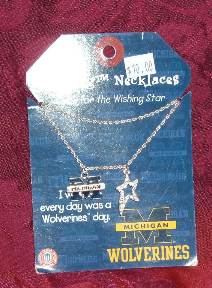 UNIVERSITY OF MICHIGAN WOLVERINES  WISHING JEWELRY ANYWHERE CHARMS NEW  - Image 1 of 1
