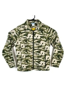 Columbia Full Zip-Up Fleece Jacket Kids Size XL 18-20 Camo All Over Print - Picture 1 of 11