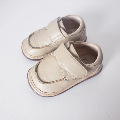 Itzy Bitzy Baby Boys Shoes Size 5 Tan Beige Leather Walker Old Man Costume - Imagem 1 de 4
