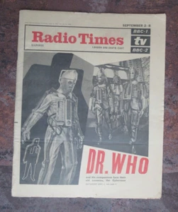 Original RADIO TIMES Doctor Who CYBERMAN COVER from 1967 in good condition - Picture 1 of 7