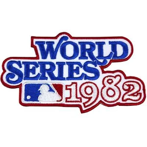 1982 MLB World Series Logo Jersey Patch Milwaukee Brewers Vs. St.Louis Cardinals - Picture 1 of 2