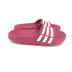 B62) Youth Adidas Originals Duramo Slide Sandal Pink White Size 5k Girl's - Picture 1 of 7
