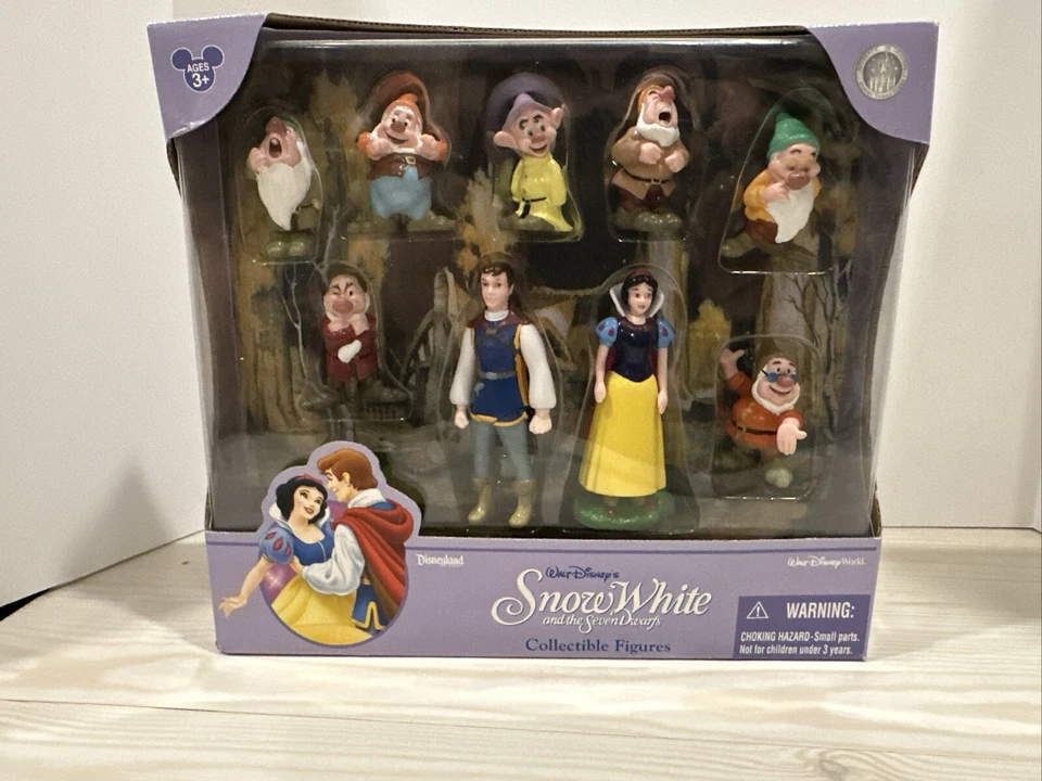Disney Parks Snow White & The Seven Dwarfs Poseable Figures Set 2003