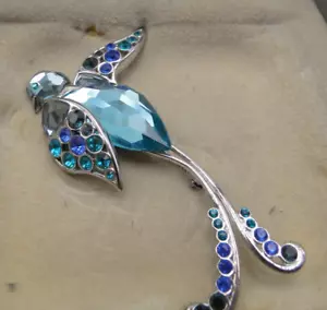 Daniel Swarovski Bird Broach Bokali Montana Crystal & Sterling 276844 with box - Picture 1 of 10