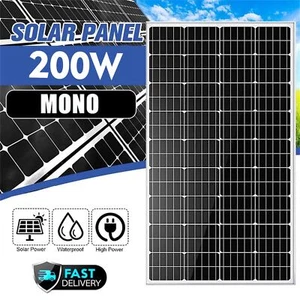 200W Monocrystalline 9BB Cell Solar Panel 200 Watts 12V High Efficiency Module - Picture 1 of 14