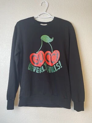 GUCCI Beverly Hills! Estampado gráfico mediano negro rojo cereza hecho en Italia Foto 1 de 4