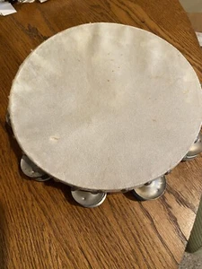 Vintage tambourine double row jingles 10" - Picture 1 of 4