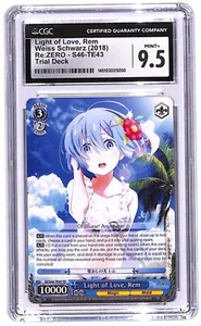 CGC 9.5 Mint+ Weiss Schwarz Light of Love, Rem TD RE:ZERO RZ/S46-TE43 - Picture 1 of 2