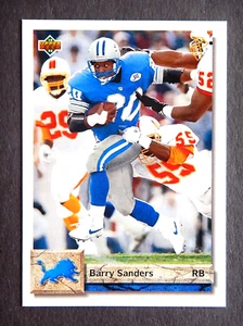 Barry Sanders #155 Upper Deck 1992 Football Card (Detroit Lions) E - Bild 1 von 2