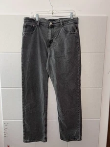 Pantalones de mezclilla Aeropostale para mujer talla 14 tiro alto holgados lavado claro negro/gris - Imagen 1 de 12